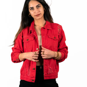 Veste Goya Jean Rouge - Broderie Tigre