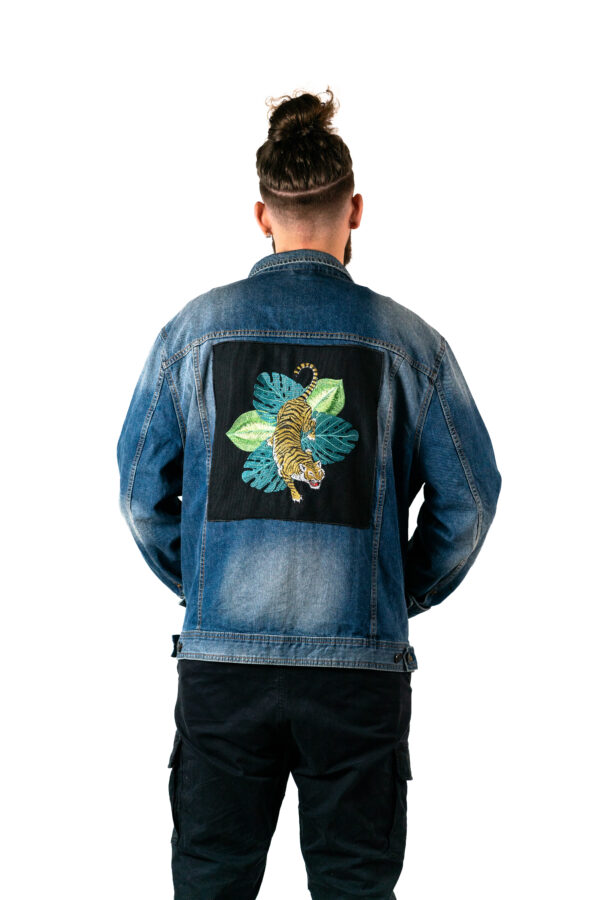 Veste Venado Jean Bleu - Broderie Tigre