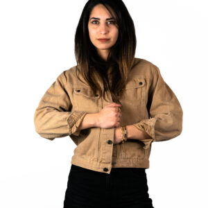 Veste Canela Jean Camel - Broderie Tigre