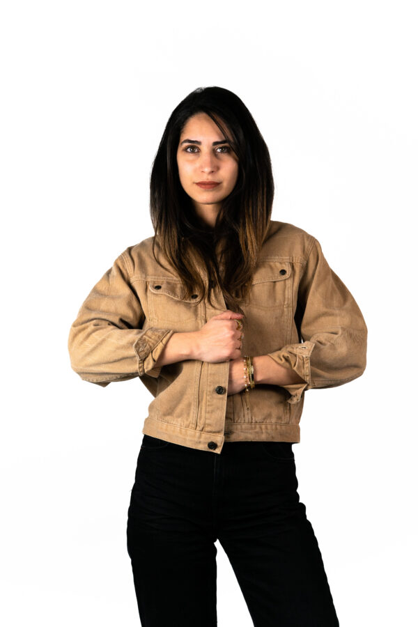 Veste Canela Jean Camel - Broderie Tigre