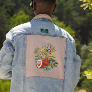 Veste Selko Jean Bleu - Broderie Serpent