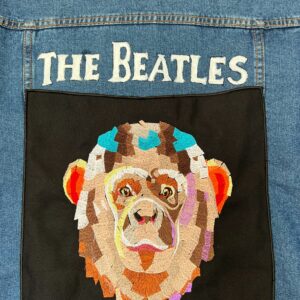 Veste Jean Bleu The Beatles - Broderie Chimpanzé