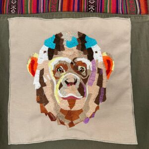 Veste La Paz Motifs Péruviens - Broderie Chimpanzé