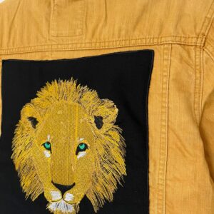 Veste Simba Jean Moutarde - Broderie Lion