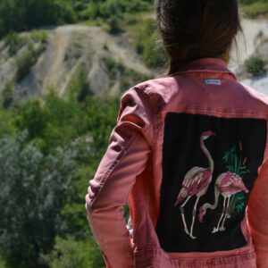 Veste Rosita Jean - Broderie Flamant Rose