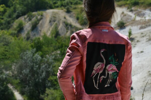 Veste Rosita Jean - Broderie Flamant Rose