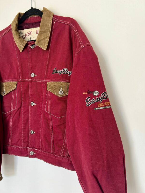 Veste Jean Bordeaux Old' School EasyBoy - Broderie Serpent