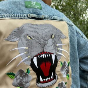 Veste Dawan Jean Bleu - Broderie Panthère