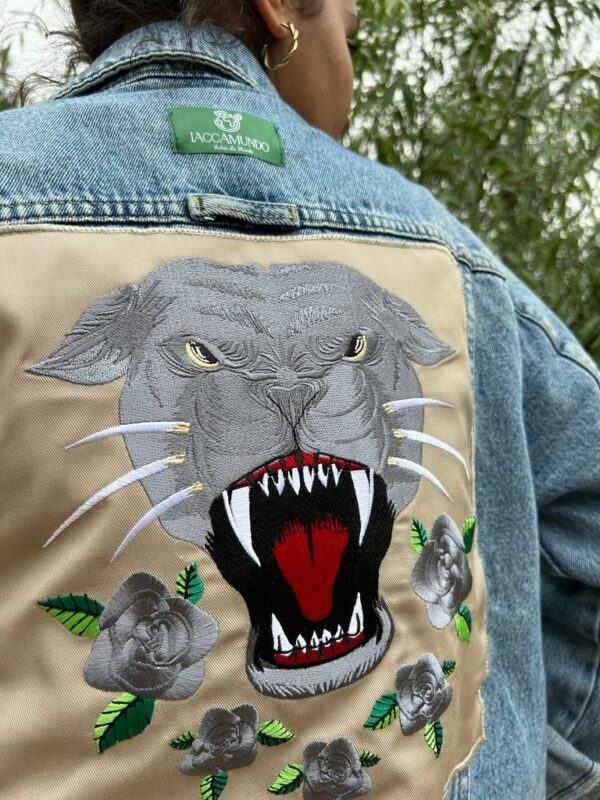 Veste Dawan Jean Bleu - Broderie Panthère